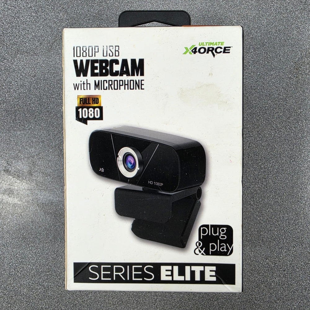 Ultimate‎ X4orce Webcam Series Elite OS 1080p Black New HD USB Microphone X4WCM1